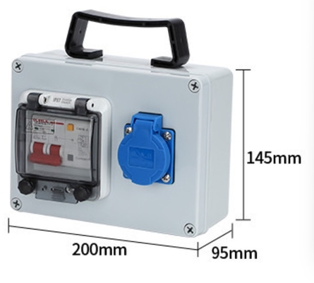 220V 16A Caixa de tomada industrial móvel à prova d'água exterior 380V 32A Caixa de alimentação portátil