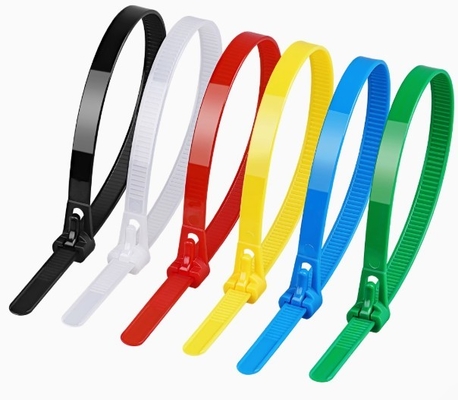2.5*200 PA66 Cor Ajustável Auto-Locking Nylon Cable Zip Ties 200mm Durável Para Industrial