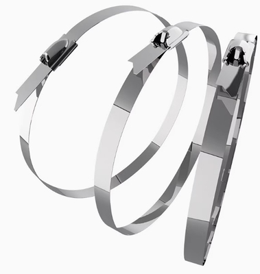 7.9*600mm Cable Self-Locking Tie 304 316 aço inoxidável Industrial Grau Metal Zip Ties